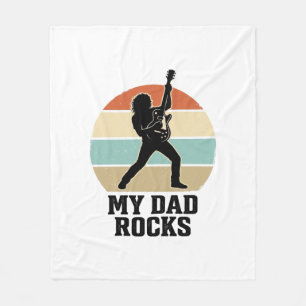 Mein Papa rockt Vintage-Gitarre Sonnenuntergang-Sh Fleecedecke