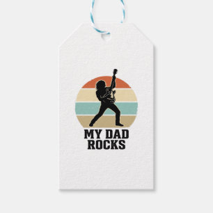 Mein Papa rockt Vintage-Gitarre-Sonnenuntergang-Sh Geschenkanhänger