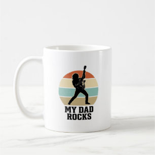 Mein Papa rockt Vintage-Gitarre-Sonnenuntergang-Sh Kaffeetasse