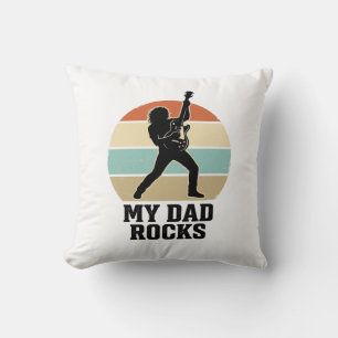 Mein Papa rockt Vintage-Gitarre-Sonnenuntergang-Sh Kissen