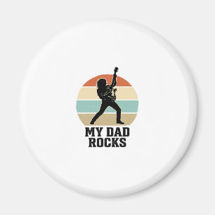 Mein Papa rockt Vintage-Gitarre Sonnenuntergang-Sh Magnet