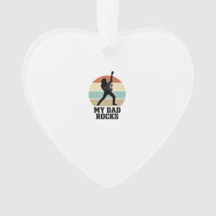 Mein Papa rockt Vintage-Gitarre Sonnenuntergang-Sh Ornament