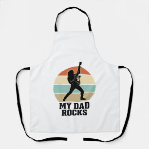 Mein Papa rockt Vintage-Gitarre-Sonnenuntergang-Sh Schürze