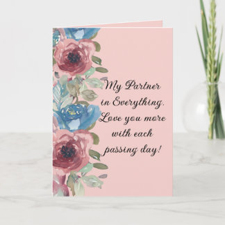 Mein Partner in Allem Jubiläumskarte Feiertagskarte