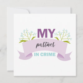 Mein Partner in Crime Friendship Flat Holiday Card Feiertagskarte