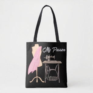 MEIN PASSIONSBAUMUSTER UND -Nähmaschine Tasche