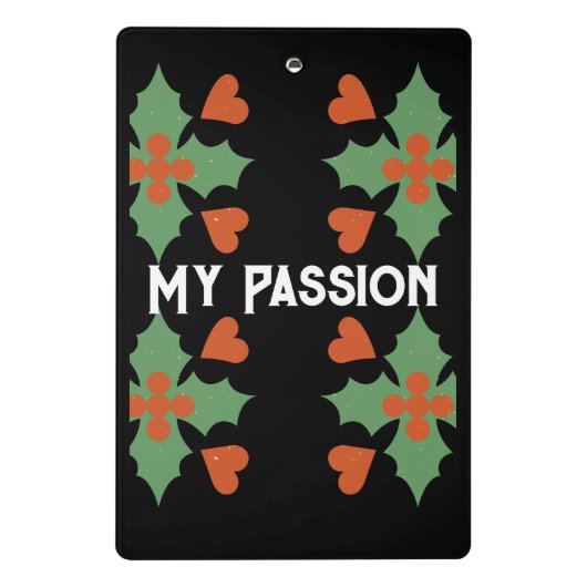 Mein Passionsweißfarbener Murray-Schriftart Mini Klemmbrett (Rückseite)