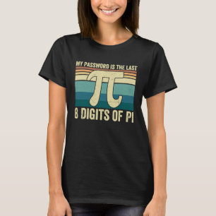 Mein Passwort ist die letzten 8 Ziffern von Pi-Mat T-Shirt