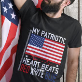 Mein Patriotisches Herz schlägt Red White Blue T-Shirt