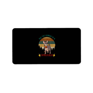 Mein Patronus ist ein Chihuahua Funny Gift Hund Lo Adressaufkleber