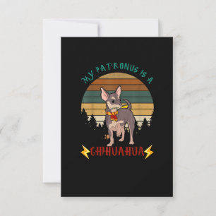 Mein Patronus ist ein Chihuahua Funny Gift Hund Lo RSVP Karte