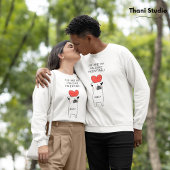 Mein pawsome Valentine Niedlicher Mops & Red Heart Sweatshirt