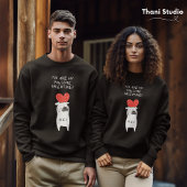 Mein pawsome Valentine Niedlicher Mops & Red Heart Sweatshirt