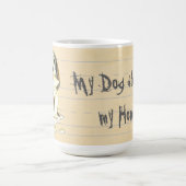 Mein PBGV hat meine Hausaufgaben aufgegriffen Kaffeetasse (Mittel)