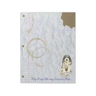 Mein PBGV startete meinen Lektionsplan Notizblock