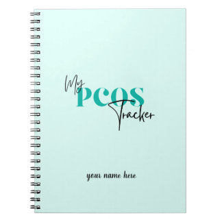 Mein PCOS Aquamarin Tracker Polyzystisches Ovarial Notizblock
