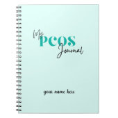 Mein PCOS Journal Aquamarines polyzystisches Ovari Notizblock (Vorderseite)