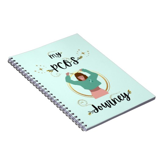 Mein PCOS Journey Polyzystisches Ovarialsyndrom Aq Notizblock (Rechte Seite)