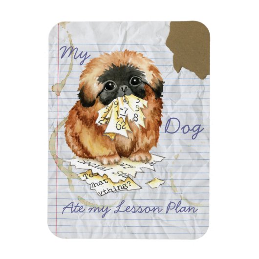 Mein Pekingese Ate My Lessingplan Magnet (Vertikal)