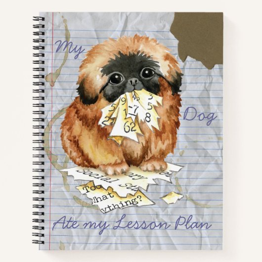 Mein Pekingese Ate My Lessingplan Notizblock (Vorderseite)