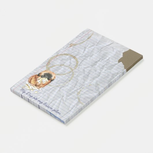 Mein Pekingese Ate my Lessingplan Post-it Klebezettel (angewinkelt)