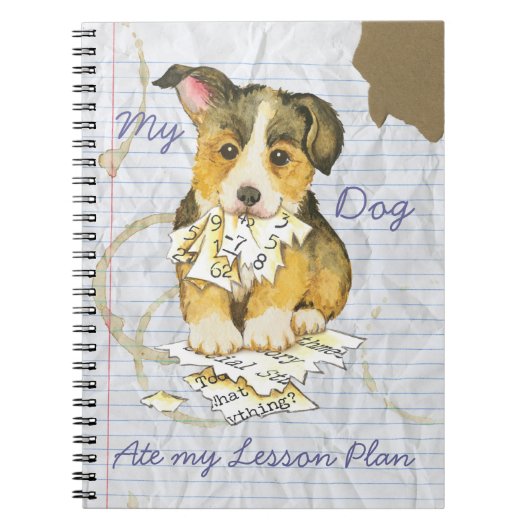 Mein Pembroke Welsh Corgi Ate my Lektionsplan Notizblock (Vorderseite)