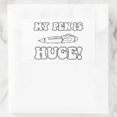 Mein Pen ist riesig Rechteckiger Aufkleber (Tasche)