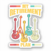 Mein Pensionsplan Electric Gitarre Musical String Aufkleber (Vorderseite)