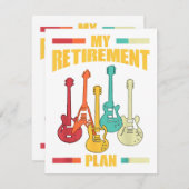 Mein Pensionsplan Electric Gitarre Musical String Begleitkarte (Vorne/Hinten)