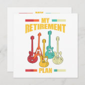 Mein Pensionsplan Electric Gitarre Musical String Einladung (Vorne/Hinten)