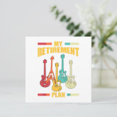 Mein Pensionsplan Electric Gitarre Musical String Einladung (Stehend Vorderseite)