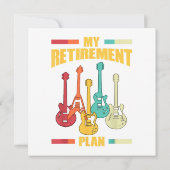 Mein Pensionsplan Electric Gitarre Musical String Einladung (Rückseite)