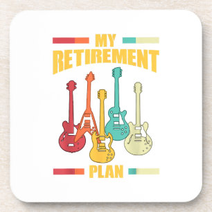 Mein Pensionsplan Electric Gitarre Musical String Getränkeuntersetzer