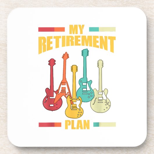 Mein Pensionsplan Electric Gitarre Musical String Getränkeuntersetzer (Vorderseite)