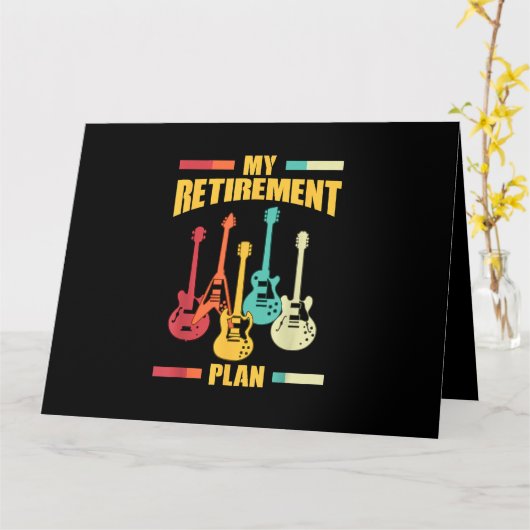 Mein Pensionsplan Electric Gitarre Musical String Karte (Gelbe Blume)