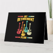 Mein Pensionsplan Electric Gitarre Musical String Karte (Vorderseite)