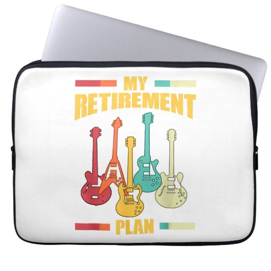 Mein Pensionsplan Electric Gitarre Musical String Laptopschutzhülle (Vorderseite)