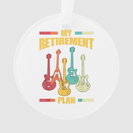 Mein Pensionsplan Electric Gitarre Musical String Ornament (Vorderseite)