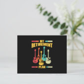 Mein Pensionsplan Electric Gitarre Musical String RSVP Karte (Stehend Vorderseite)