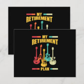 Mein Pensionsplan Electric Gitarre Musical String RSVP Karte (Vorne/Hinten)