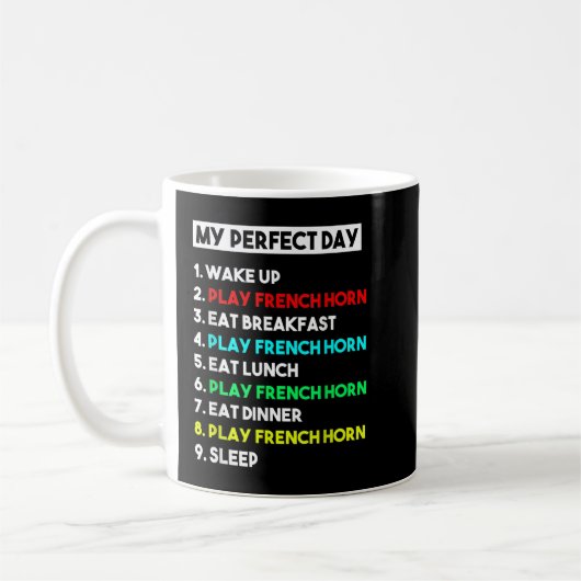 Mein perfekter französischer Horntag Funny French  Kaffeetasse (Links)
