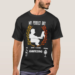 Mein perfekter Gaming Day Perfect Gamer Day Coffee T-Shirt