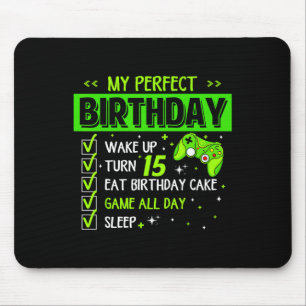 Mein perfekter Geburtstag Level Up 15. Geburtstag  Mousepad