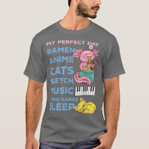 Mein perfekter Tag Anime Funny Zitat Ramen Sketch T-Shirt