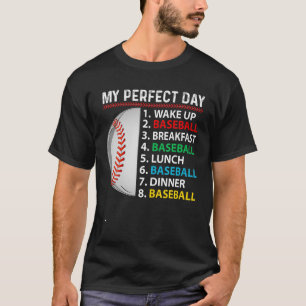 Mein perfekter Tag Baseball-Geschenk Retro Vintage T-Shirt