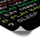 Mein perfekter Tag Funny Cool Dminton Poster (Ecke)