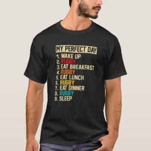 Mein perfekter Tag Funny Rugby Player Liebe Rugby T-Shirt