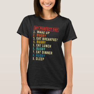 Mein perfekter Tag Funny Rugby Player Liebe Rugby T-Shirt