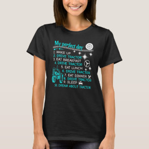 Mein perfekter Tag für einen perfekten Traktor, de T-Shirt