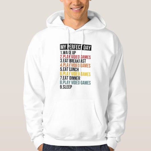 Mein perfekter Tag für Videospiele Hoodie (Vorderseite)
